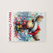 Kerst Moose Puzzel (Horizontaal)