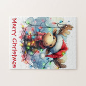 Kerst Moose Puzzel (Horizontaal)