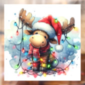 Kerst Moose Window Cling Raamsticker (Vel 2)