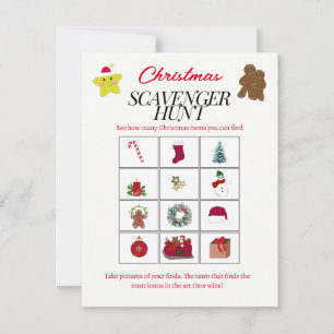 Kerst Motief Zoekplaatspel Kaart