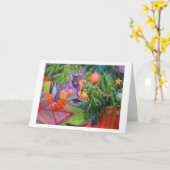 Kerst Muis Kaart (Gele Bloem)