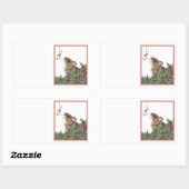 Kerst Muis stickers, adresetiketten, cadeau label (Vel)