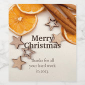 Kerst Mulled Wijnfles Gift Label Set Wijn Etiket (Enkel label)