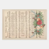 Kerst Muziekblad Decoupage - Set 1 Inpakpapier Vel (Voorkant 3)
