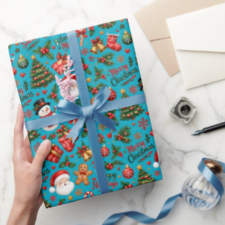 Kerst Naadloos Patroon Inpakpapier