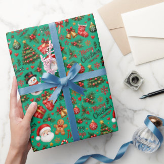 Kerst Naadloos Patroon Inpakpapier