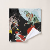 Kerst nachtmerrie Badkamer Handdoek Set of single (Wasdoekje)