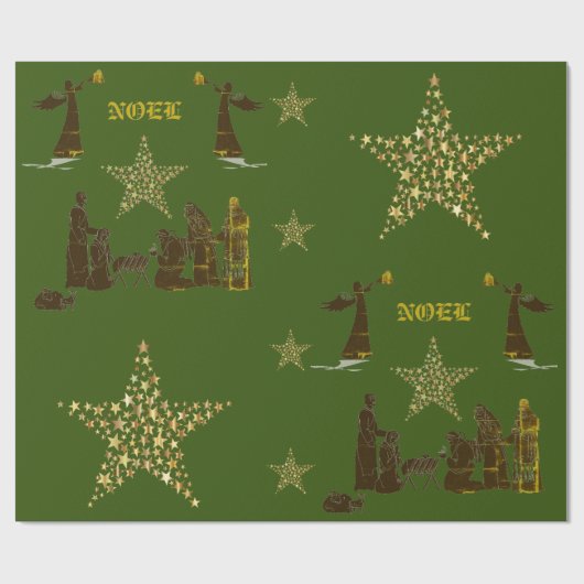 Kerst Navy Groen Kleding Papier (Vlak)