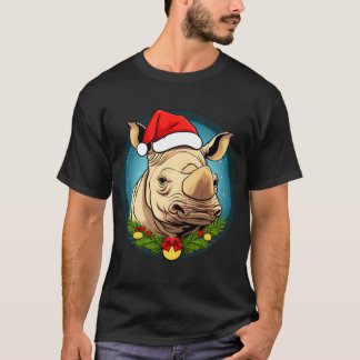 Kerst neushoorn T-Shirt