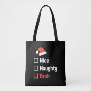 Kerst Nice Stoutige Broer Grappige Kerstlijst Draagtas