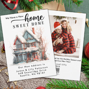 Kerst Nieuw Huis voor de Feestdagen verhuizen Feestdagenkaart