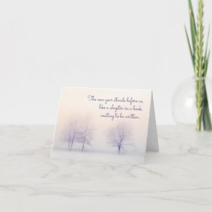 Kerst / Nieuwjaar Felicitatiekaart Winters Landsch Kaart