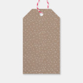 Kerst & Nieuwjaar typografie kraftpapier rustiek Cadeaulabel (Achterkant)