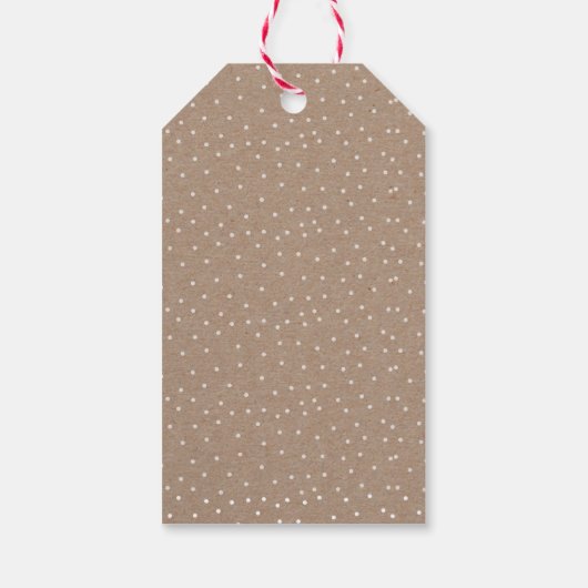 Kerst & Nieuwjaar typografie kraftpapier rustiek Cadeaulabel (Achterkant)