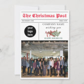 Kerst Nieuwsbrief Zakelijk Feestdagenkaart (Voorkant)