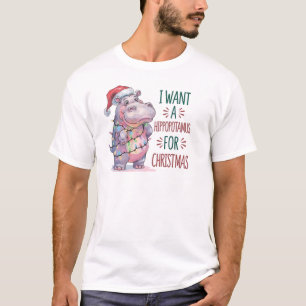 Kerst nijlpaard Grappig T-shirt