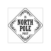 Kerst Noordpool Post Feest Rubberstempel (Afrduk)