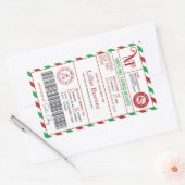 Kerst Noordpool Speciale Levering Elf Verzending Rechthoekige Sticker (Envelop)
