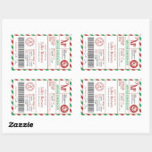 Kerst Noordpool Speciale Levering Elf Verzending Rechthoekige Sticker (Vel)