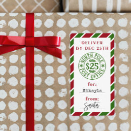 Kerst Noordpool van Santa Gift Sticker