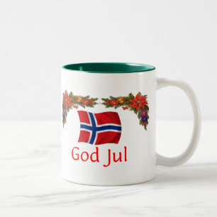 Kerst Noorwegen Tweekleurige Koffiemok