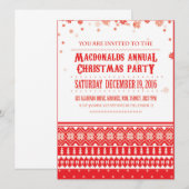 Kerst Nordic Scandinavische uitnodigingen (Voorkant / Achterkant)