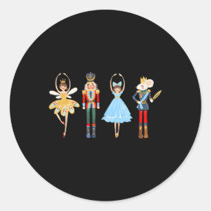 Kerst Notenkraker Ballet Schattige Xmas Cadeaus vo Ronde Sticker