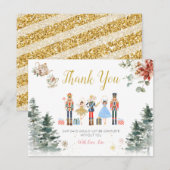 Kerst Notenkraker Bruiloft Thee Bedankkaart (Voorkant / Achterkant)