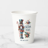 Kerst Notenkraker Candy Cane Kerstwensen Papieren Bekers (Achterkant)