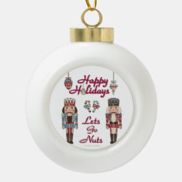 Kerst Notenkraker Gaat Te Gaan Noten Keramische Bal Ornament