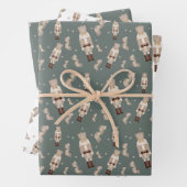 Kerst notenkraker goud inpakpapier (In situ)