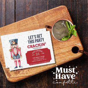 Kerst Notenkraker Laten we dit feestje kraken Feestdagenkaart