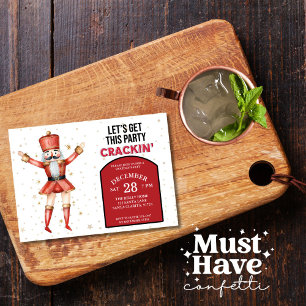 Kerst Notenkraker Laten we dit feestje kraken Feestdagenkaart