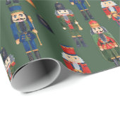 Kerst notenkraker patroon cadeaupapier (Rol Hoek)