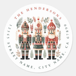 Kerst Notenkraker Ronde Stickers