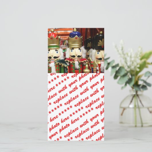 Kerst Notenkraker Soldaten Feestdagenkaart (Staand voorkant)