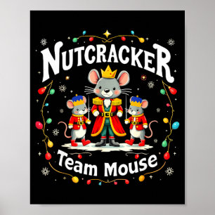 Kerst Notenkraker Team Muis Grappige Soldaat Kerst Poster