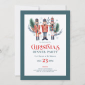 Kerst notenkrakers diner party uitnodiging 2 (Voorkant)