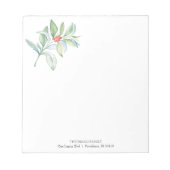 Kerst Notitieblokken Watercolor Rood & Groen Botan (Voorkant)