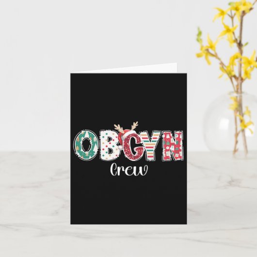 Kerst Obgyn Crew Verloskunde van het Gyn Group Tea Kaart (Gele Bloem)