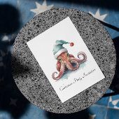 Kerst Octopus, aanpasbaar Kaart