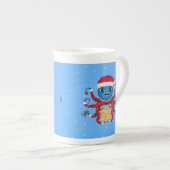 Kerst Octopus China Mok (Voorkant rechts)