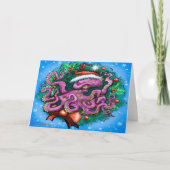 Kerst Octopus Kaart (Voorkant)