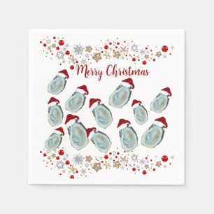 Kerst oester schelpen servet