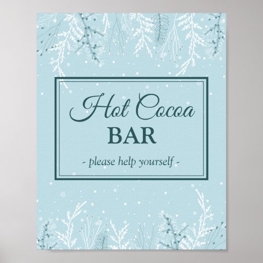 Kerst- of winterfeestdag, hete cacaobalk poster (Voorkant)