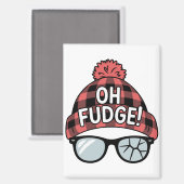 Kerst Oh Fudge Kerstvakantie Grappige Vakantie Magneet (Voorkant / Achterkant)