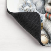 Kerst olifant met geschenken muismat (Hoek)