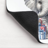 Kerst olifant met geschenken muismat (Hoek)