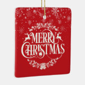 Kerst Oma, Omaatje Definitie Script Vakantie Keramisch Ornament (Rechts)