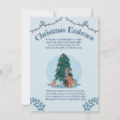 Kerst omhelzen liefde gedicht notitiekaartje (Voorkant)